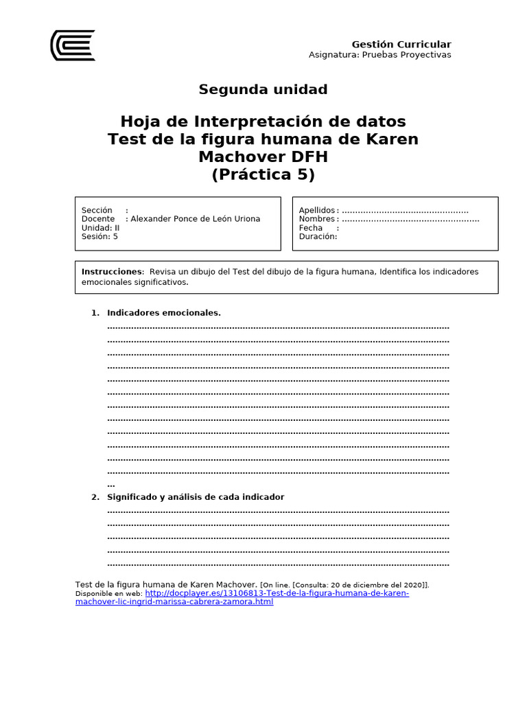 Interpretación del Test de Figura Humana | PDF
