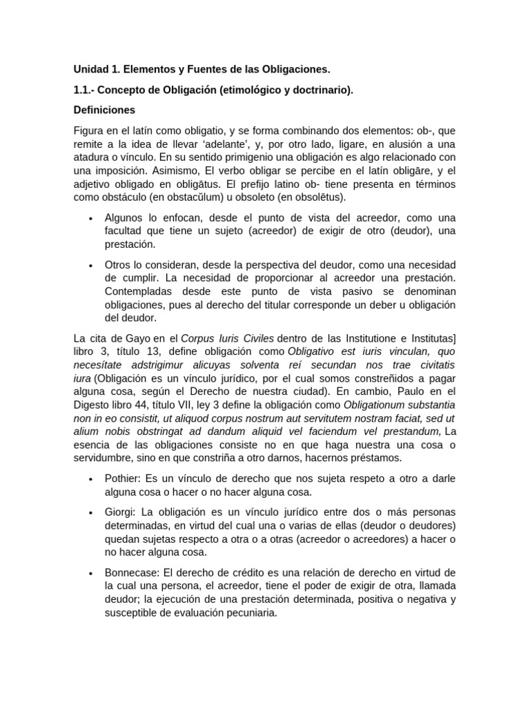 Elementos y Fuentes de las Obligaciones | PDF | Daños y perjuicios ...