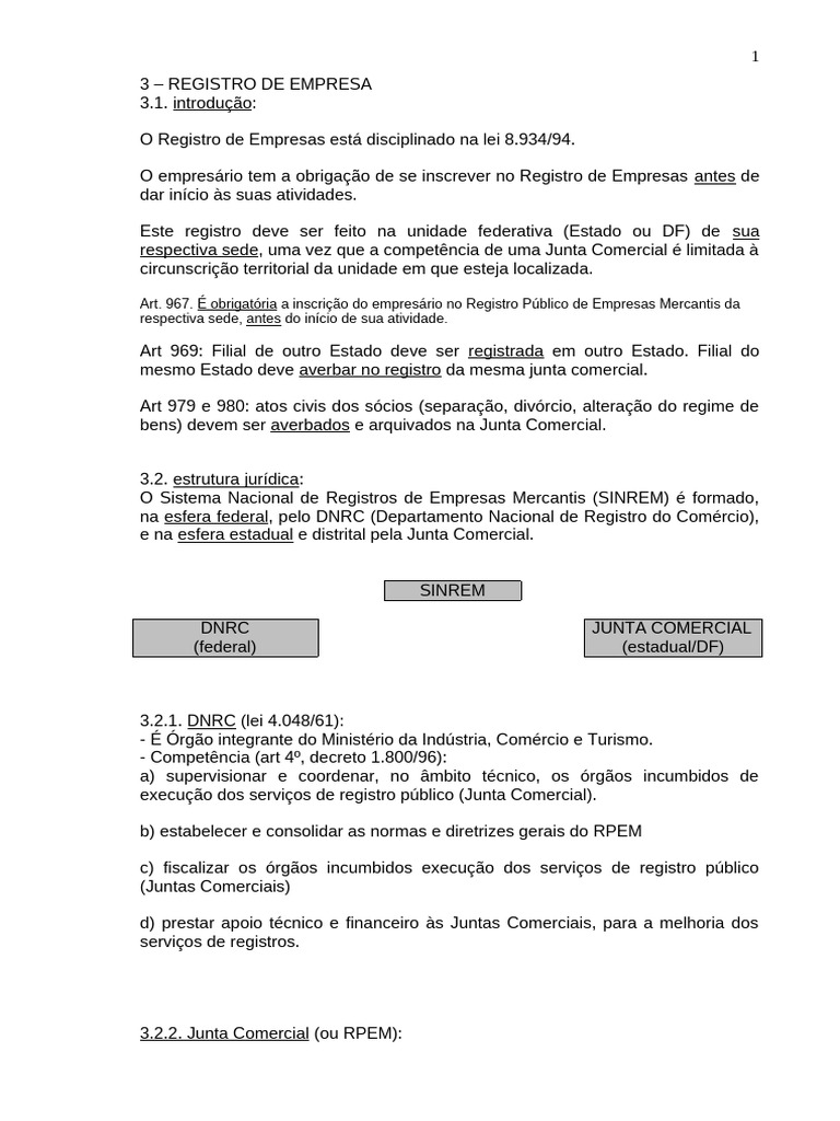 Registro de Empresas: Guia Completo | PDF | Escrituração contábil ...