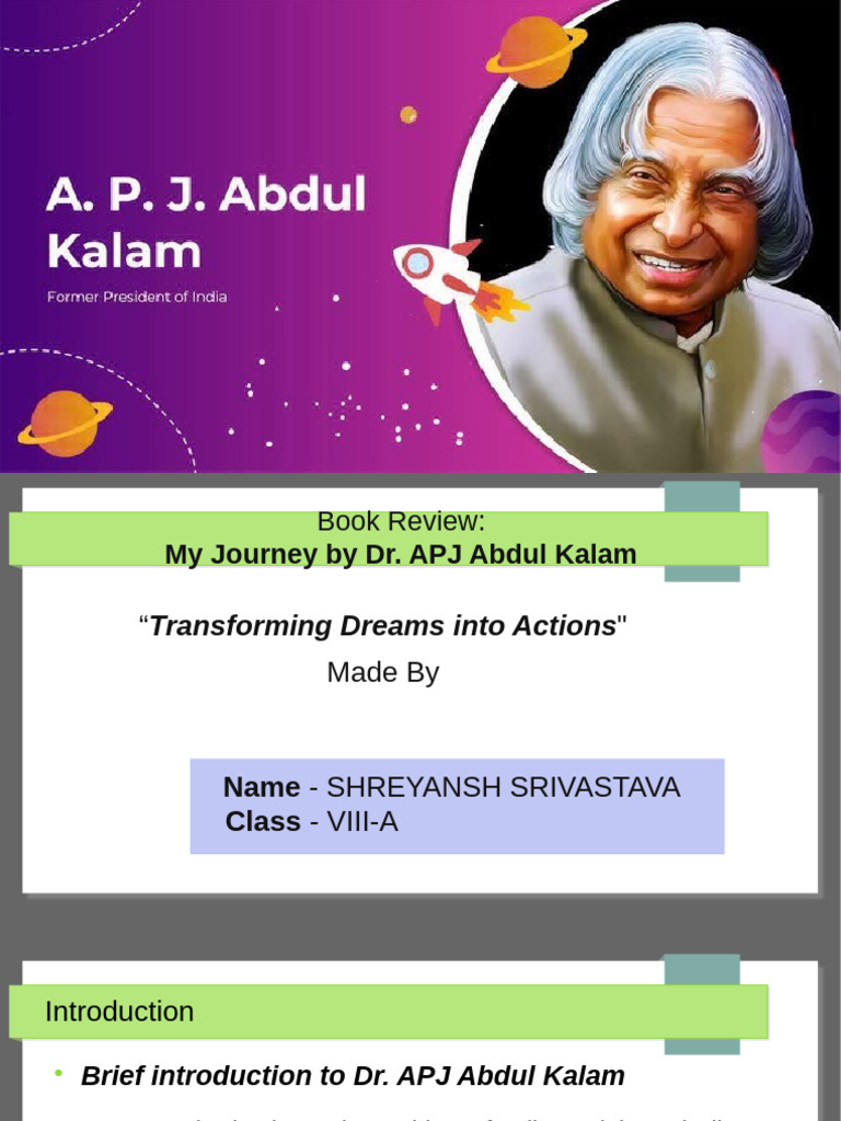 My Journey: A.P.J. Abdul Kalam's Memoir | PDF