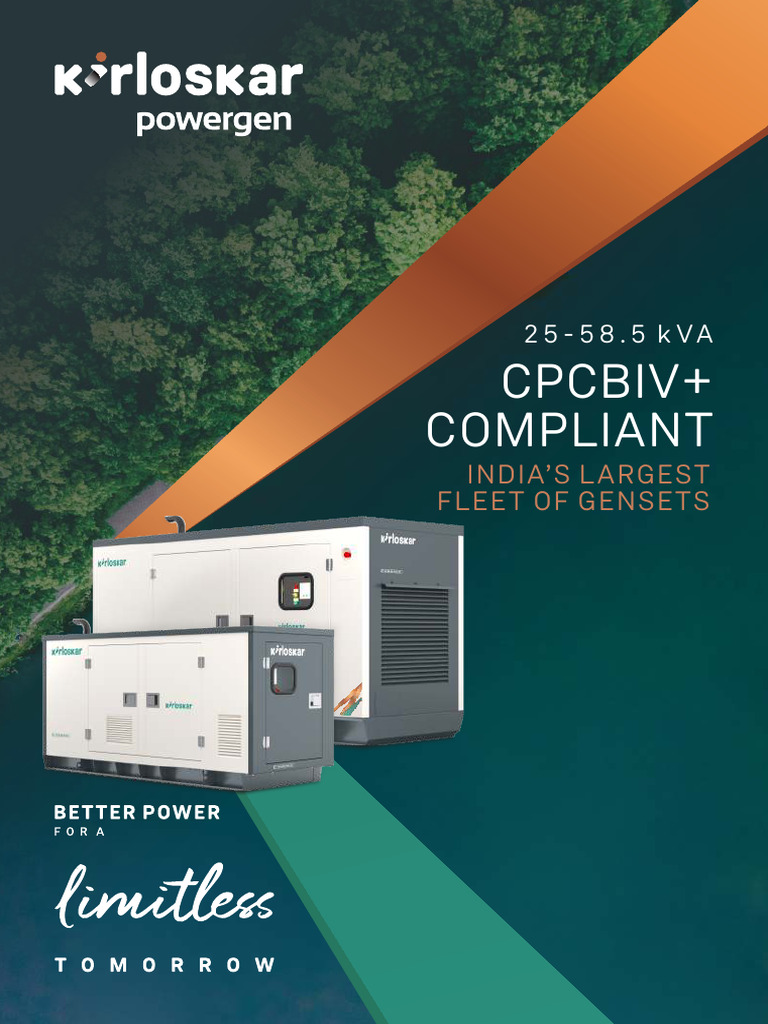 Kirloskar CPCB IV+ Gensets Overview | PDF | Power (Physics) | Electric ...