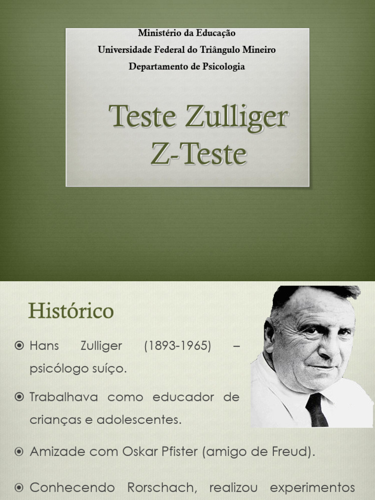 AULA 06 ZULLIGER Parte 1 Aplicação Sem Pranchas | PDF | Psicologia ...