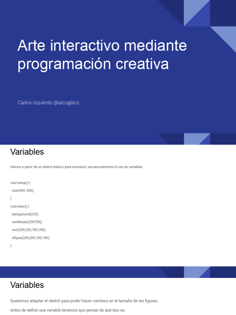 Programación Creativa en Arte Interactivo | PDF
