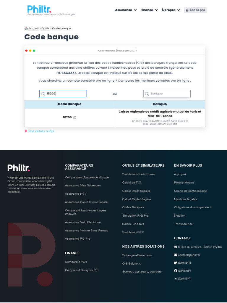 Retrouver un CODE BANQUE - liste des banques | PDF | Banques | Assurance