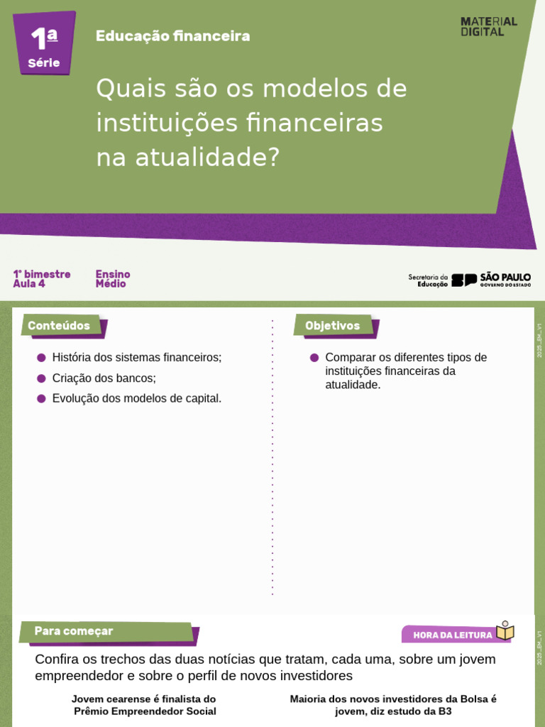 AULA 4 - Quais São Os Modelos de Instituições Financeiras | PDF ...