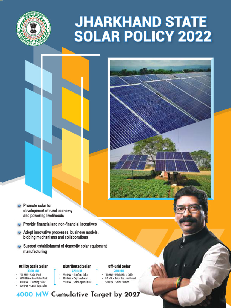 Jharkhand Solar Policy 2022 | PDF | Solar Power | Lease