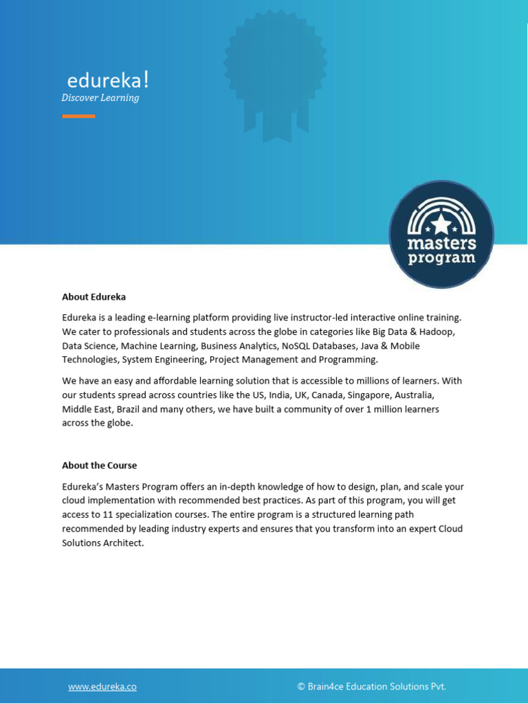 Cloud Architect Masters Program Overview | PDF | Amazon Web Services ...