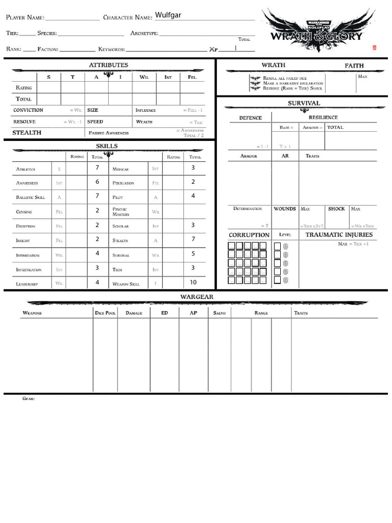 Melee Assault - Wulfgar | PDF