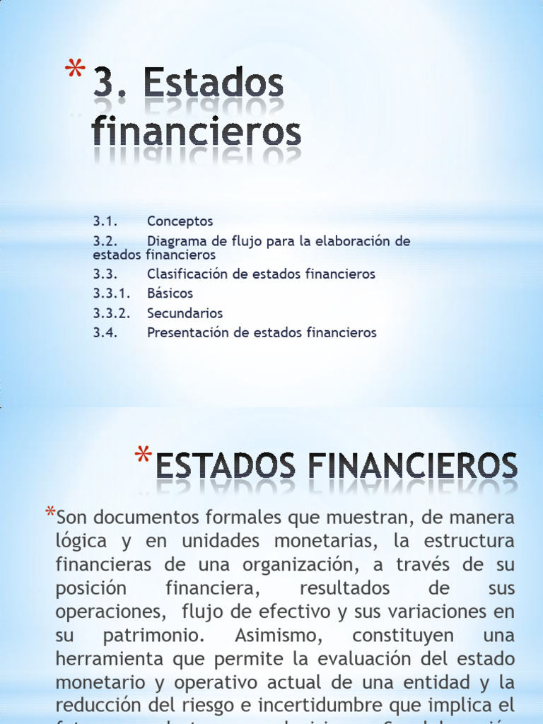 Guía de Estados Financieros | PDF | Contabilidad | Estado financiero