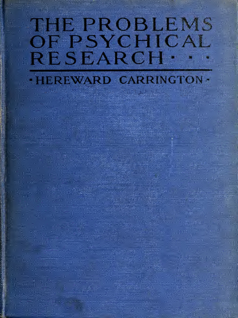 The Problems of Psychical Research | PDF | Mediumship | Mind