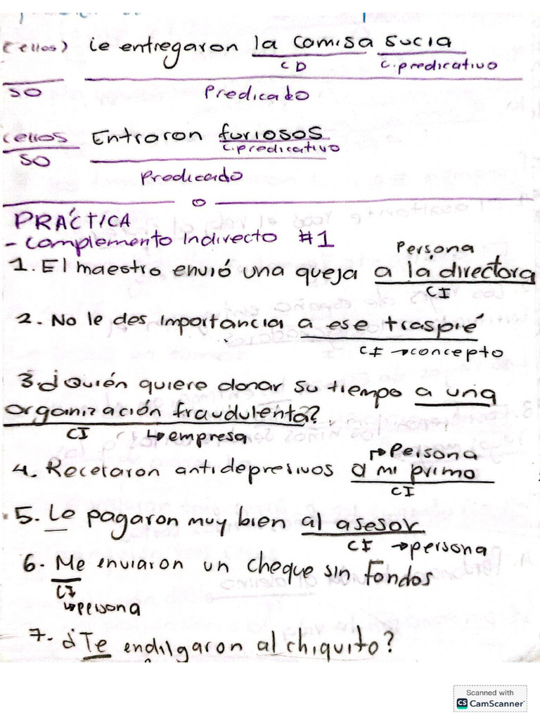 Complemento Directo y Indirecto | PDF