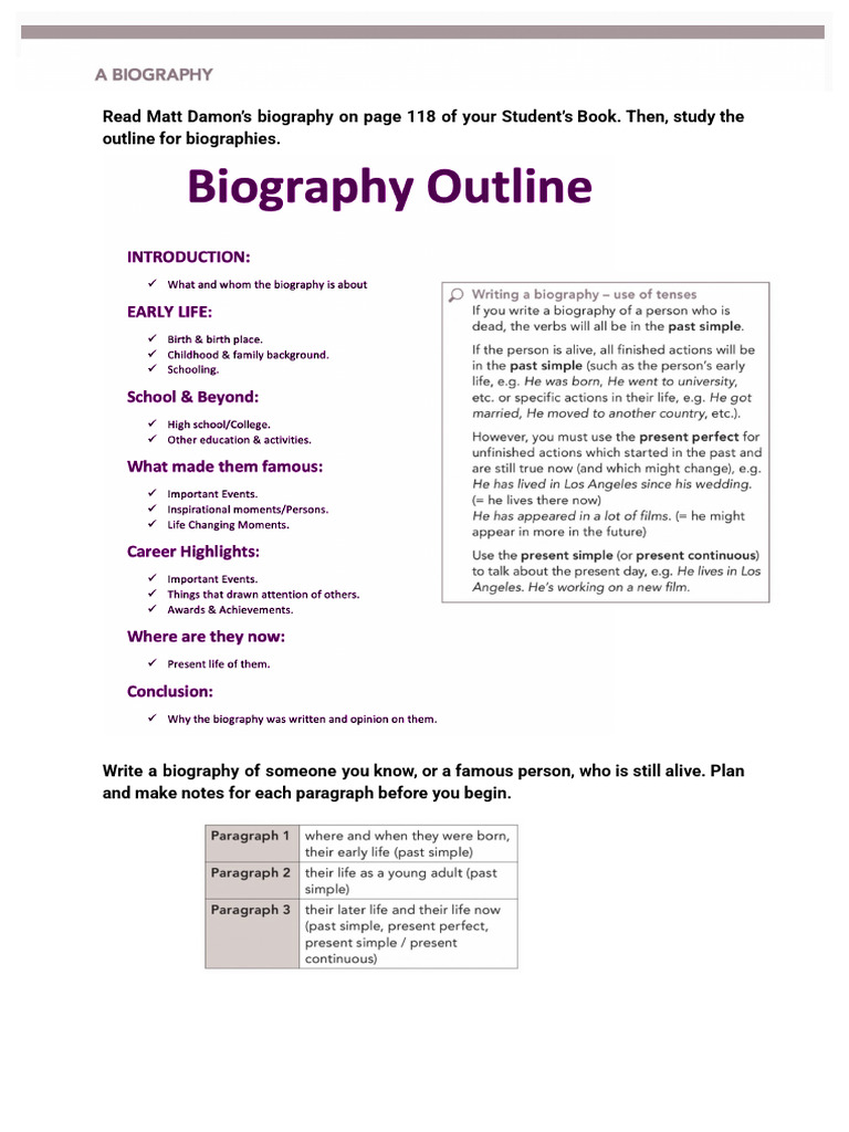 Writing 7 (A Biography) | PDF