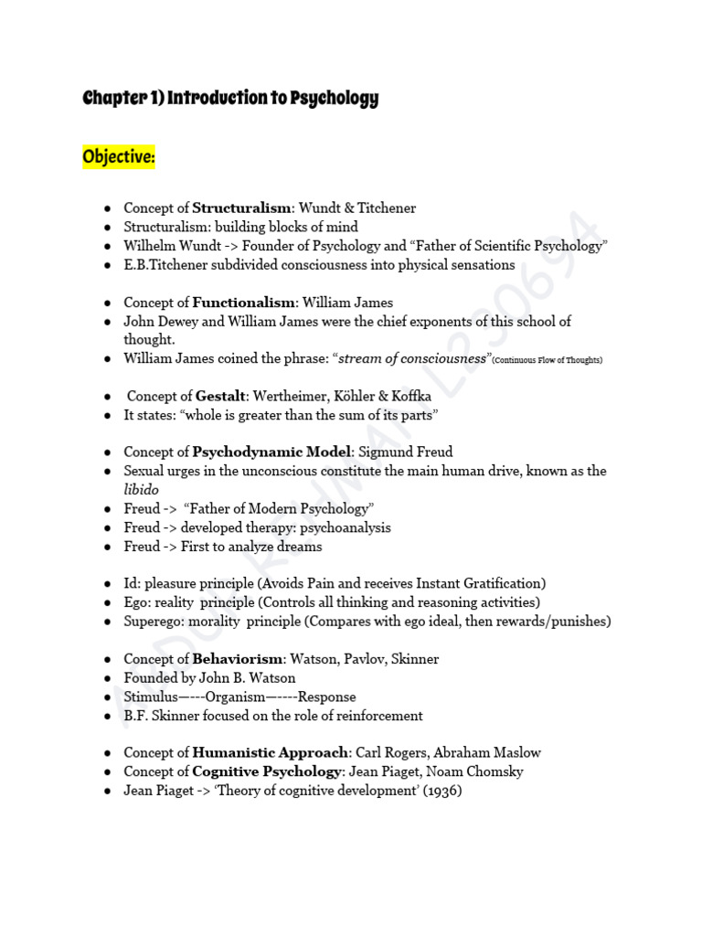 Key Concepts in Psychology and Learning | PDF | Attitude (Psychology ...