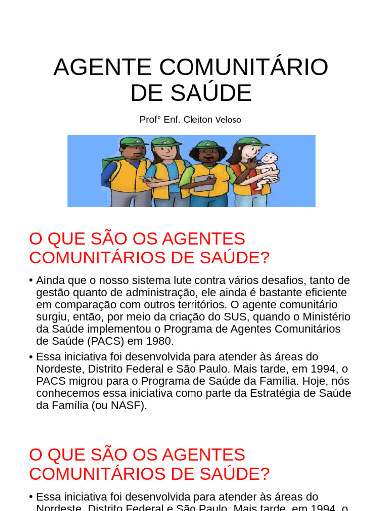 Agente Comunitário de Saude | PDF | Sistema de saúde