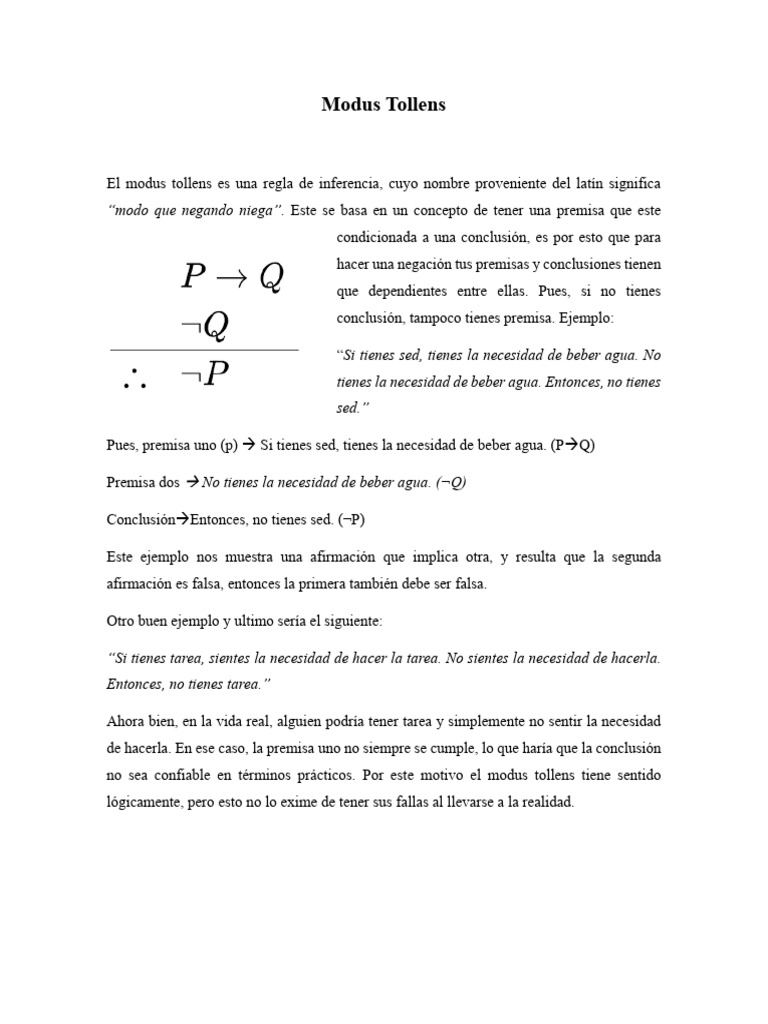 Modus Tollens | PDF