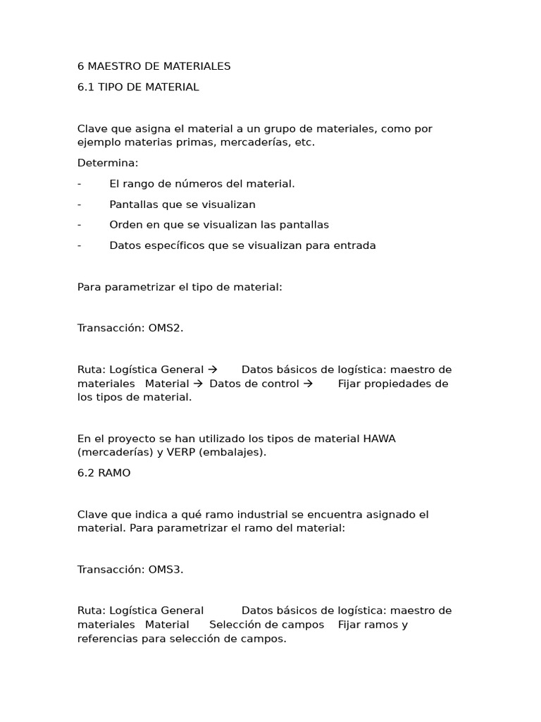 6 Maestro De Materiales Pdf Pagos Contabilidad