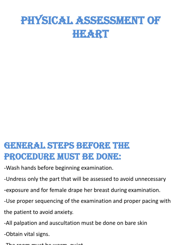 Heart Physical Assessment Guide | PDF | Heart | Cardiovascular System