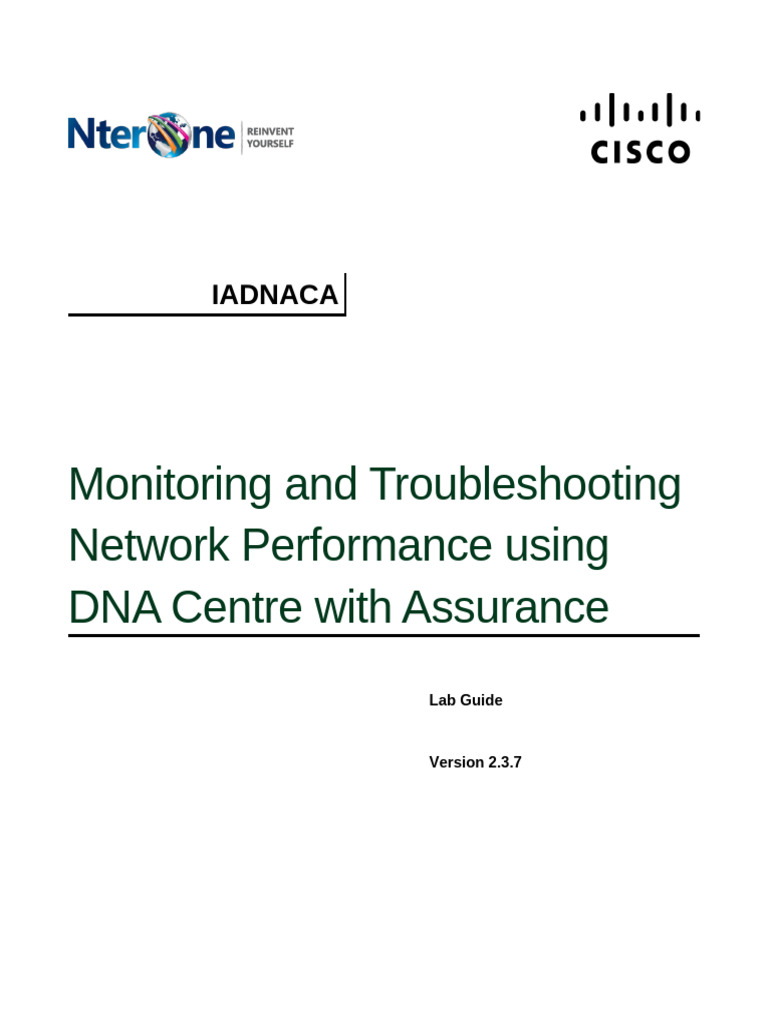 Cisco DNA Center Performance Lab Guide | PDF | Computer Network ...