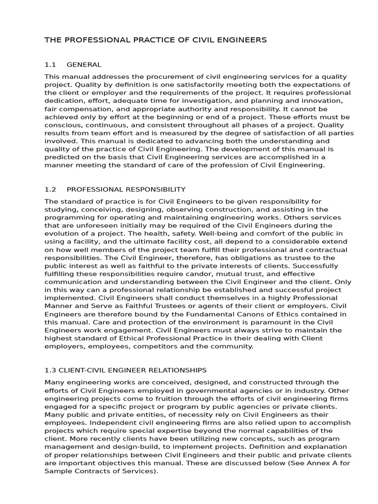 Civil Engineering Professional Practices Guide | PDF | Legal Liability ...