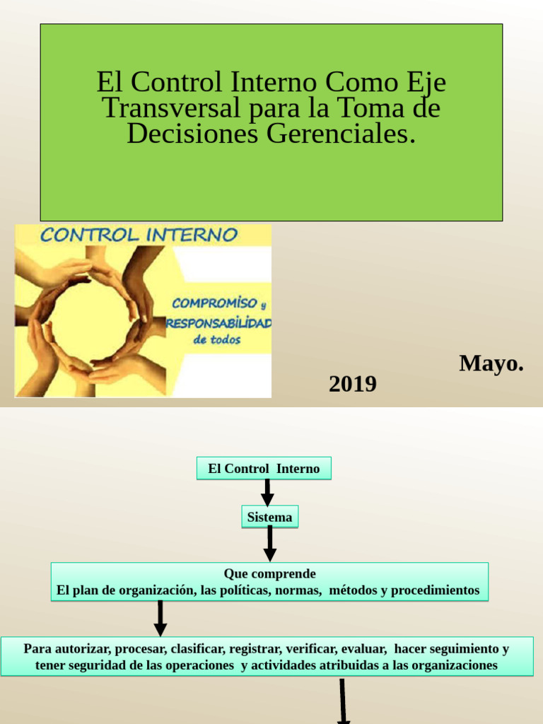 El Control Interno Como Eje Transversal para La Toma de Decisiones ...