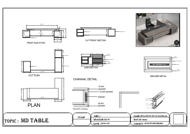 Furniture Design: MD Table Plans | PDF | Plywood | Woodworking