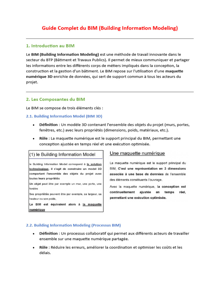 Guide Complet sur le BIM | PDF | Building information modeling ...