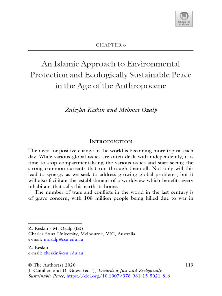 An Islamic Approach To Environmental Pro | PDF | God In Islam | Quran