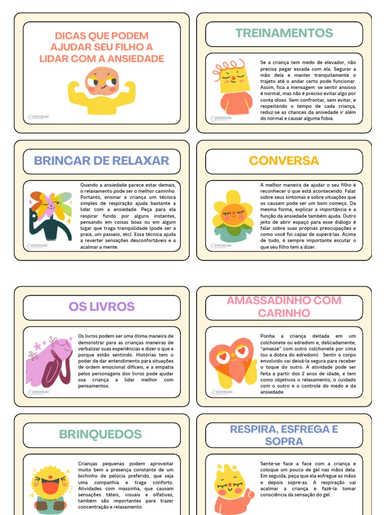 Atividades para Lidar com Ansiedade Infantil | PDF | Ansiedade | Psicologia