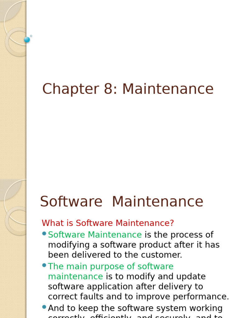 Software Maintenance Overview and Types | PDF | Software | Systems ...