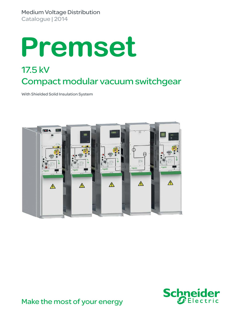 Premset 17.5 kV Switchgear Catalogue | PDF | Transformer | Power Supply
