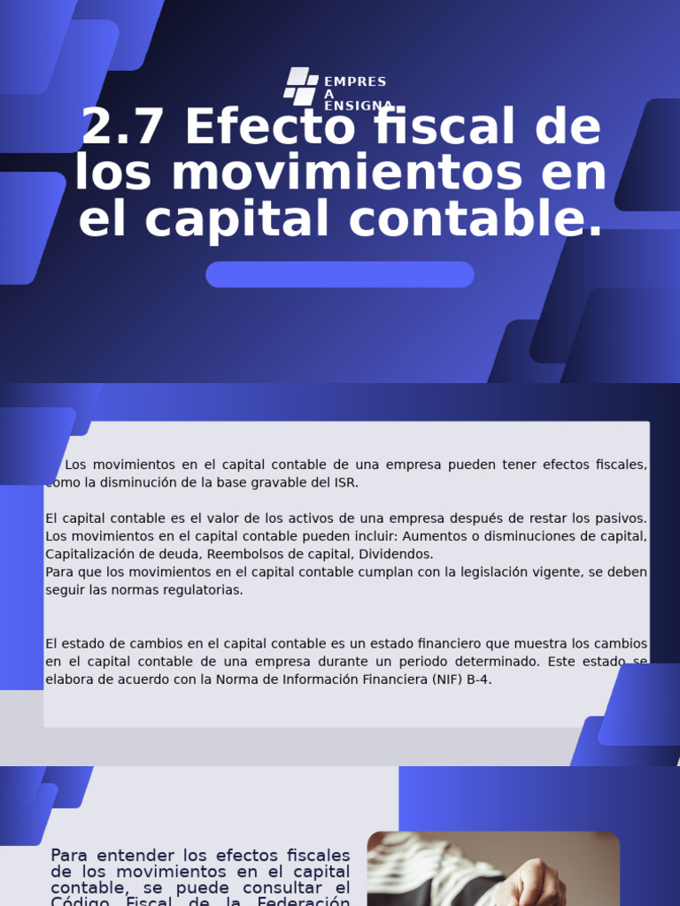 Efectos fiscales del capital contable | PDF | Contabilidad | Estado ...