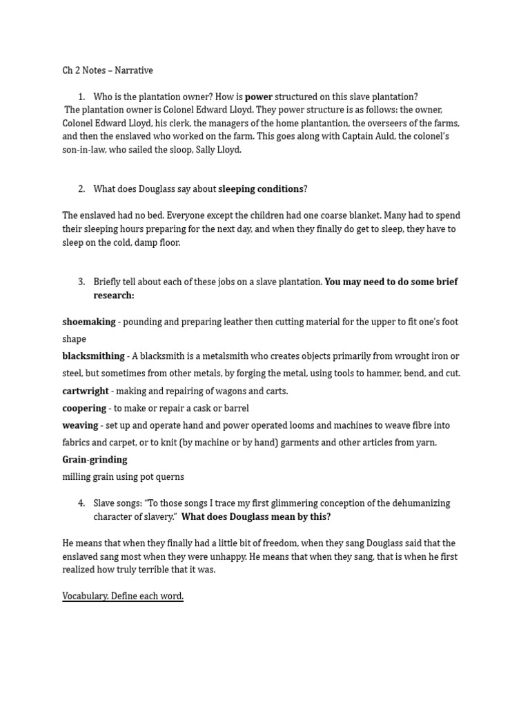 CH 2 Notes - Narrative | PDF