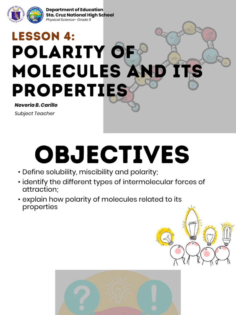 Understanding Solubility and Polarity | PDF | Liquids | Chemical Polarity