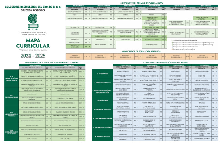 Mapa Curricular 2024-2025 Presencial | PDF