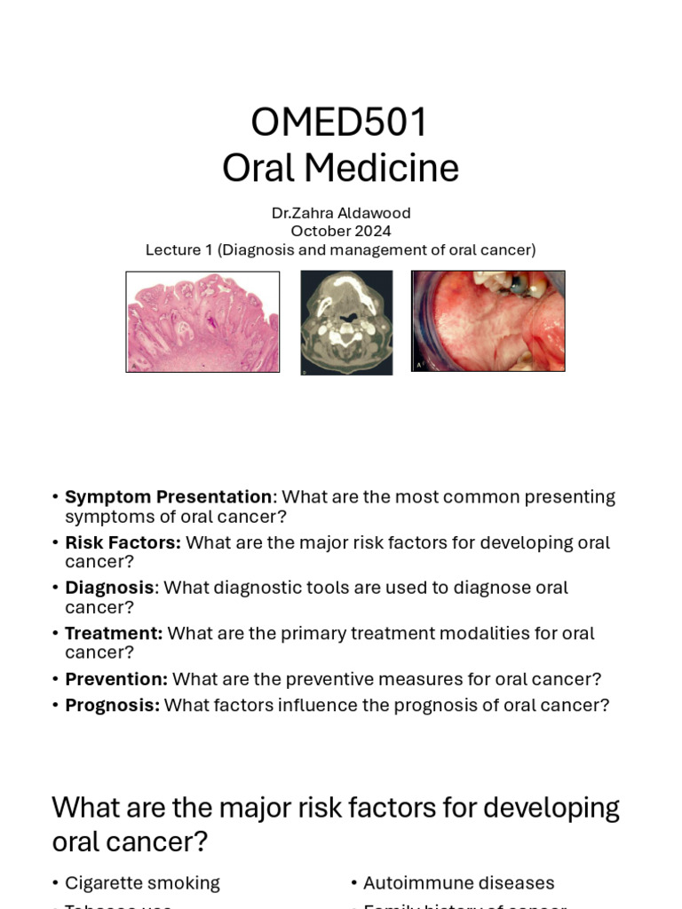 8 - Oral Cancer Student Version | PDF | Metastasis | Cancer