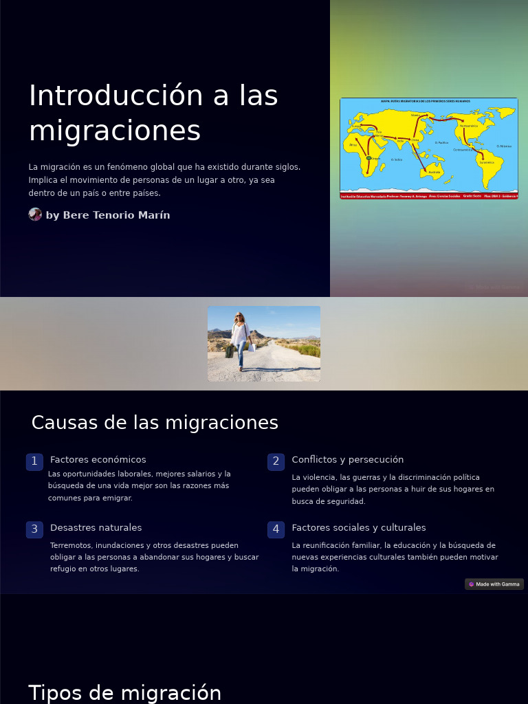 Causas y Tipos de Migración Global | PDF | Migración humana | Economias