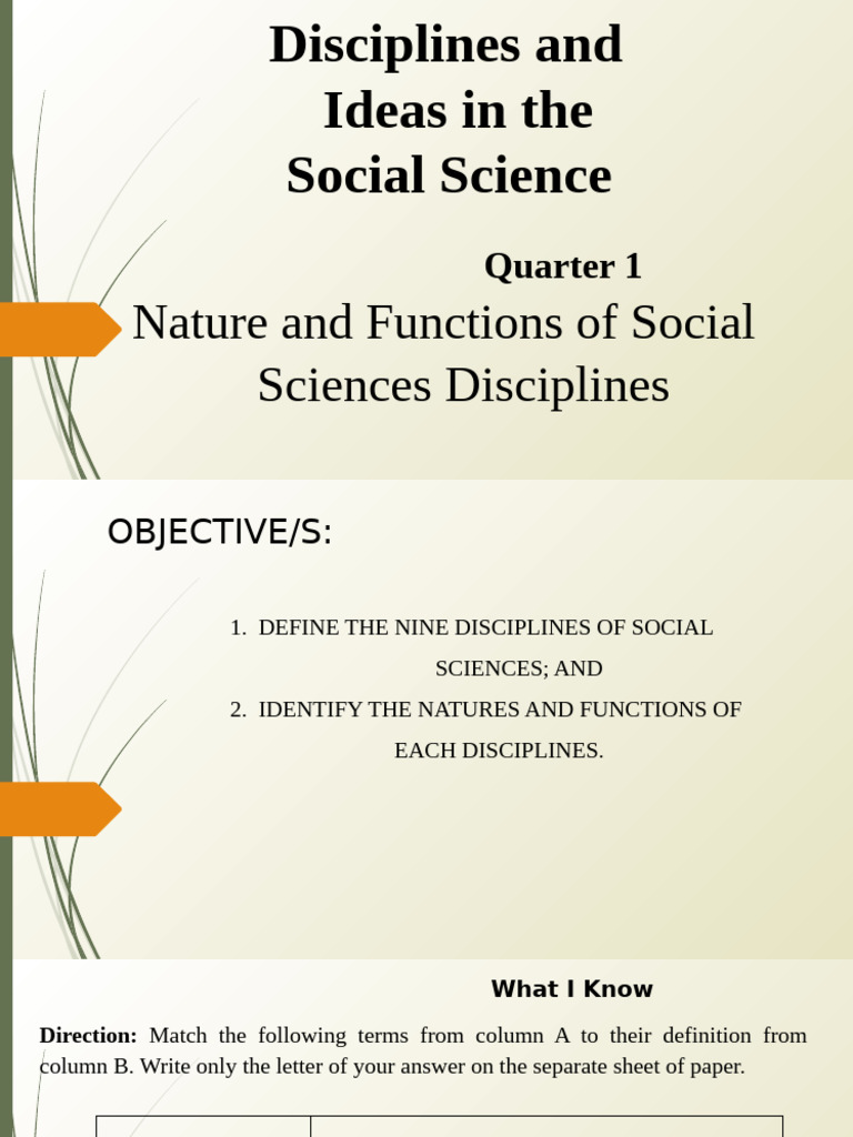 Overview of Social Science Disciplines | PDF | Social Sciences | Psychology