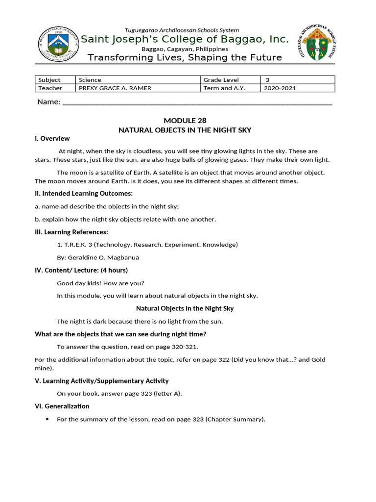 Module 28 Science 3 | PDF