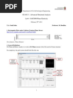 Download SAP2000 Tutorials - CE463_Lab4 by Ouafi Saha SN82740556 doc pdf