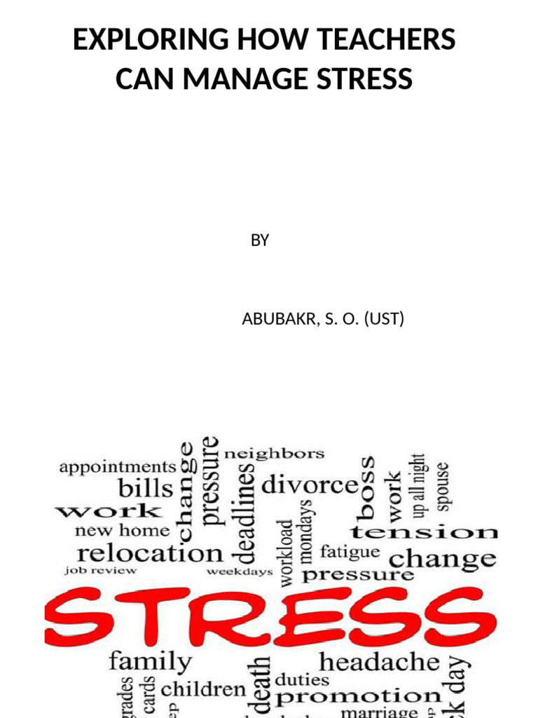 Stress Management Pdf Stress Biology Teachers