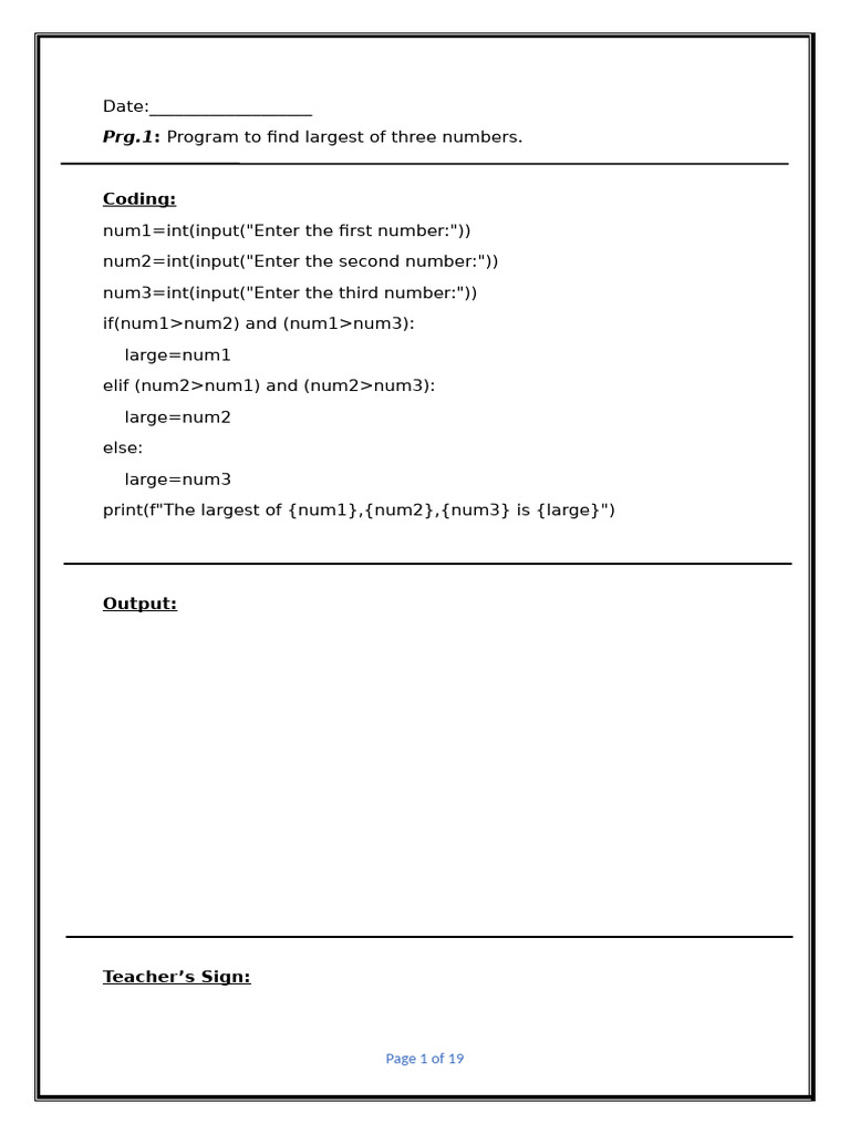 Python Programs for Basic Calculations | PDF | Software Engineering ...