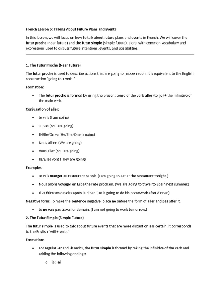 Lesson 5 French Grammar | PDF | Linguistic Morphology | Semantic Units