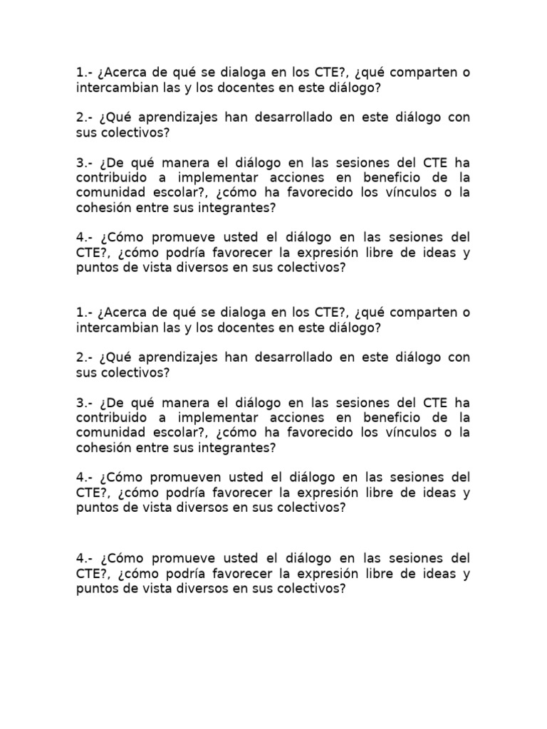 Diálogo Efectivo en Sesiones CTE | PDF