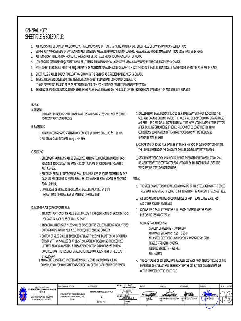 Flood Mitigation Structure Design Davao | PDF | Deep Foundation ...
