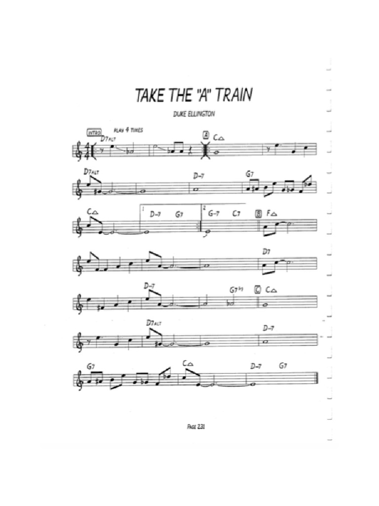 TAKE THE A TRAIN | PDF