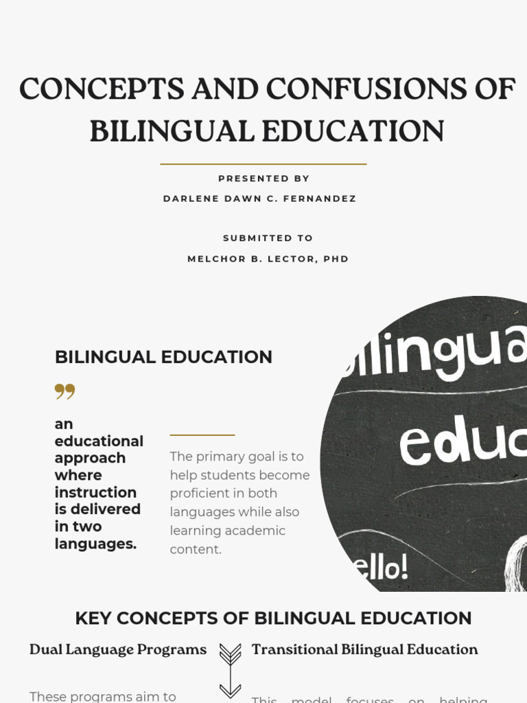 Bilingual Education: Key Concepts Explained | PDF | Multilingualism ...