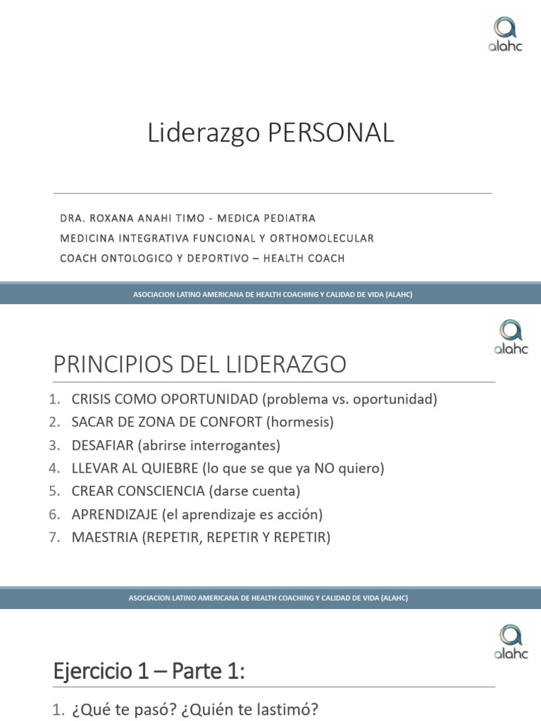 Liderazgo Personal en Health Coaching | PDF | Sicología | Ciencias del ...