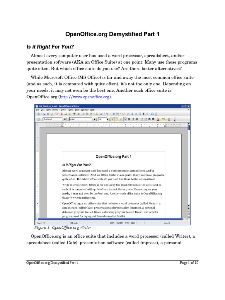 OpenOffice.org Overview and Benefits | PDF | Microsoft Office ...