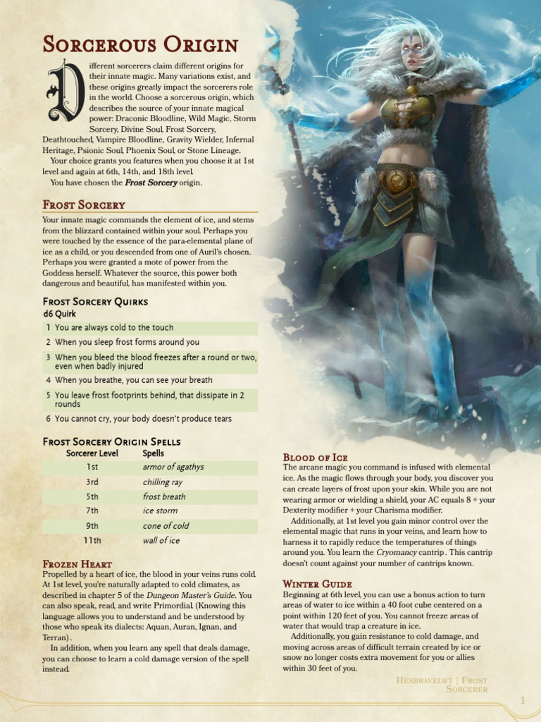 Frost Sorcery: Ice Magic Guide | PDF