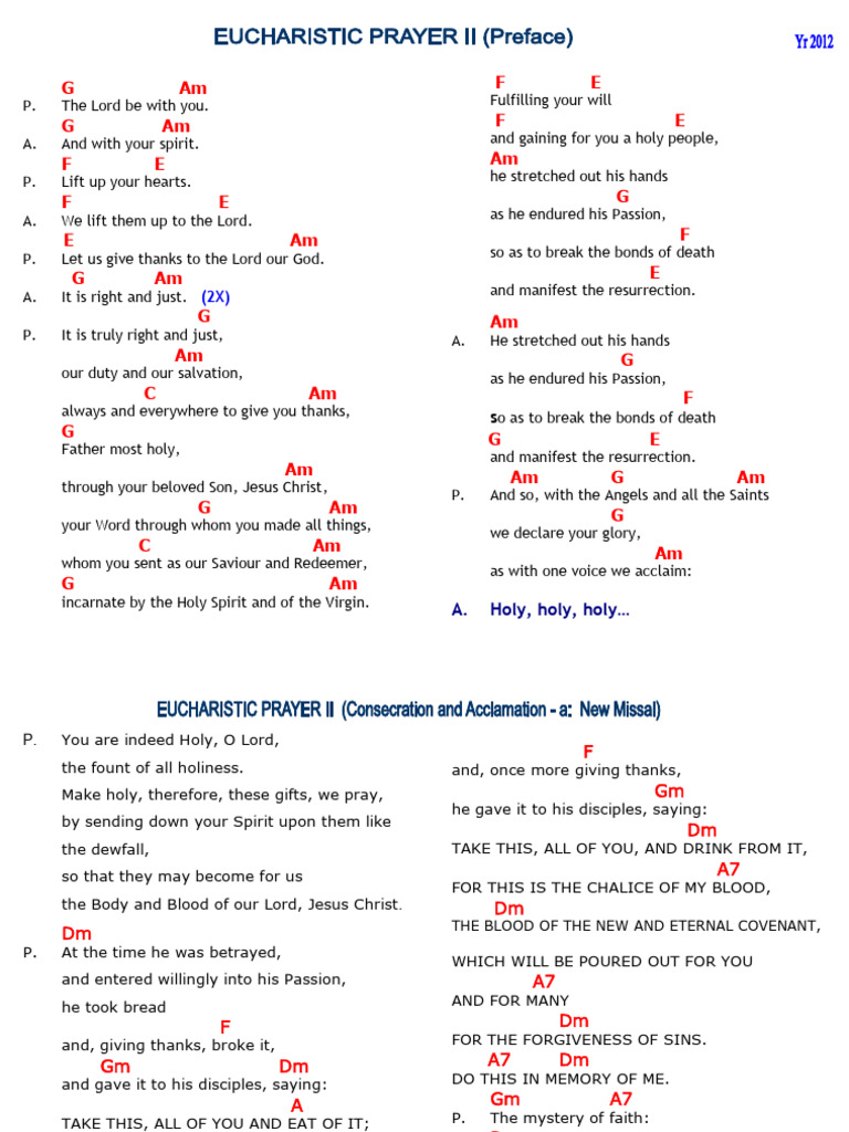 Eucharistic Prayer and Communion Rite | PDF | Resurrection Of Jesus | Jesus